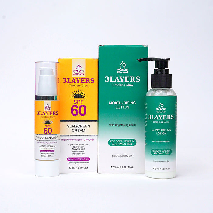 HydraShield Duo (Lotion + Sunscreen) – 3Layers-Timeless Glow