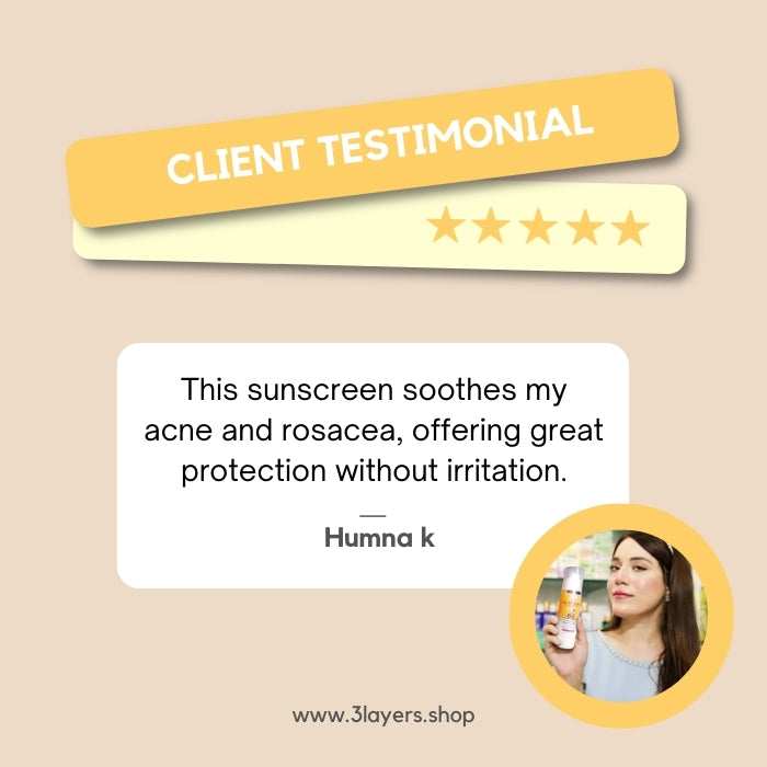 SPF 60 Sunblock Review by 3Layers Pakistan